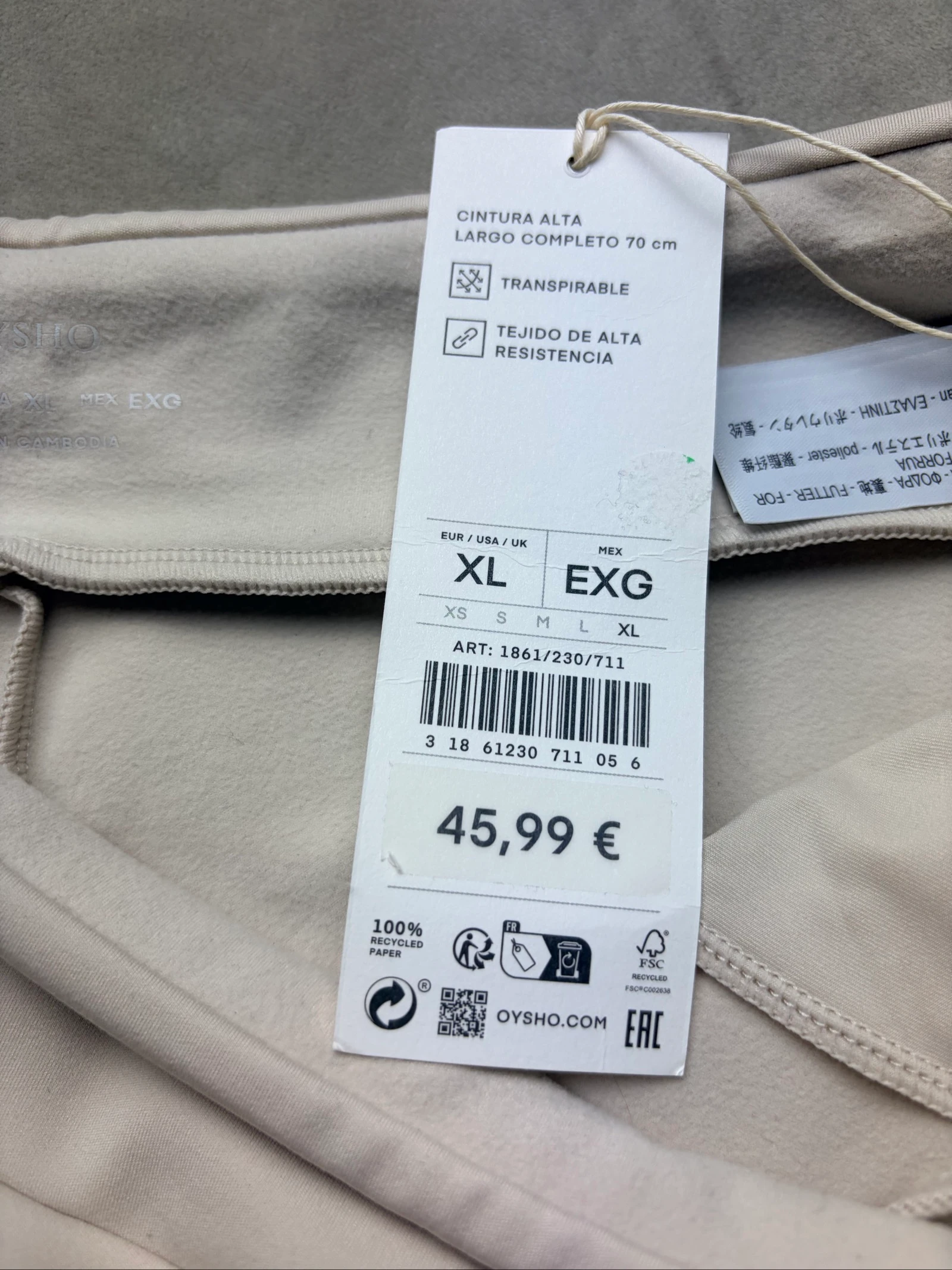 Leggings beige Oysho talla XL – photo 5